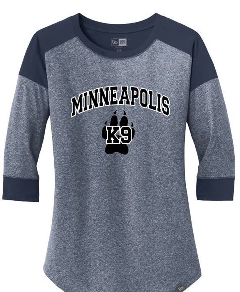New Era Ladies Heritage Blend 3/4 Sleeve Baseball Raglan T-Shirt